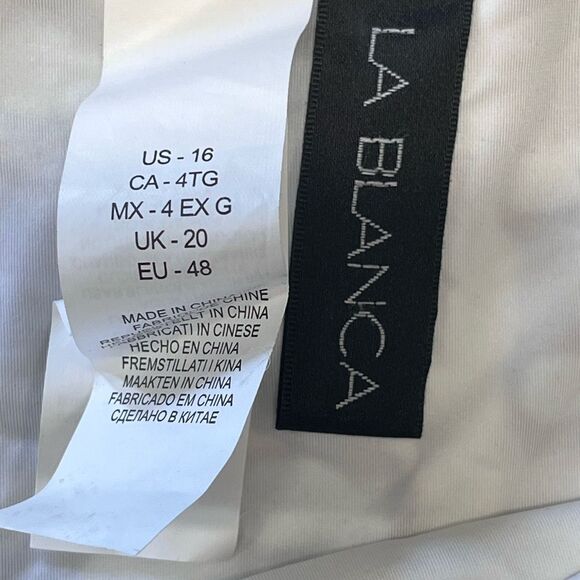 NWOT La Blanca | Side Tie Hipster Bikini Bottom Java Twisted Bamboo Plus 16 - Picture 5 of 6